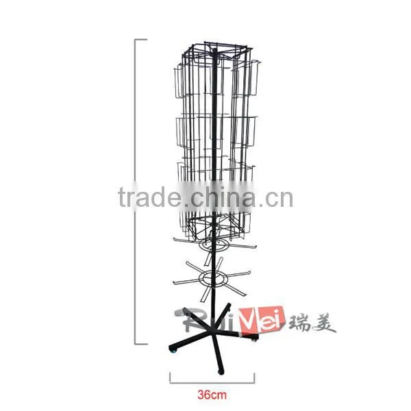 Multi-Tier 4-side rotating greeting card display racks for sale