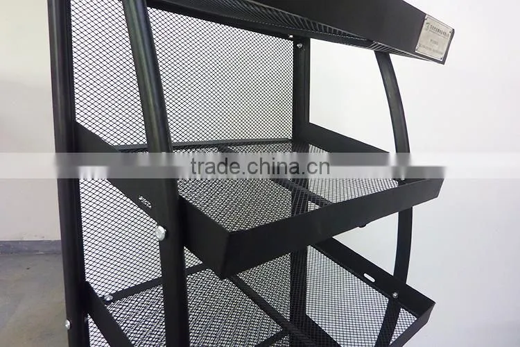 5-tier solid metal floor diamond newspaper display holder