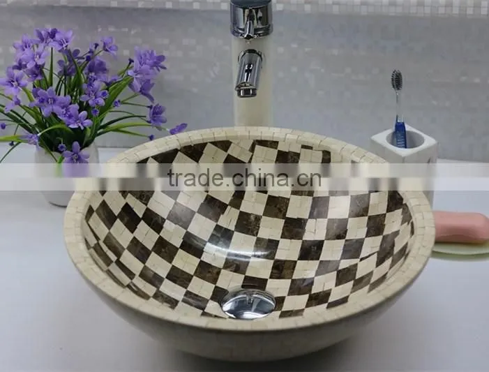 mosaic sink;unique bathroom sinks;bathroom sink