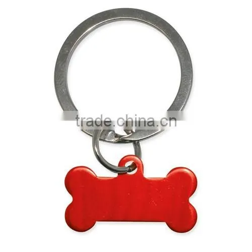 Hot selling cheap bone shaped keychain aluminum keychain