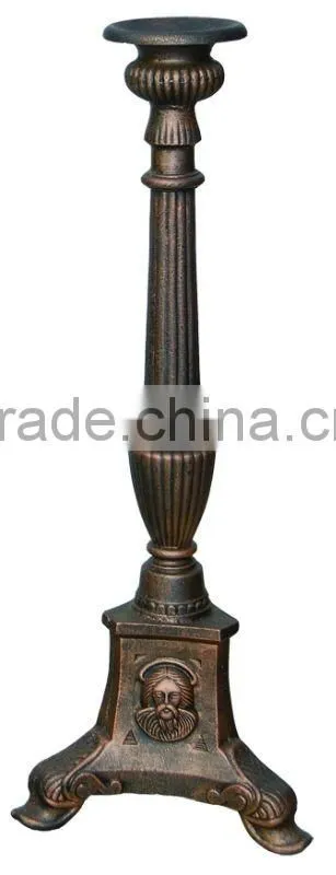 indoor standing cast iron candle holders
