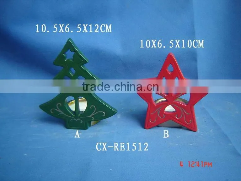 Ceramic christmas tree candle light- Christmas Items