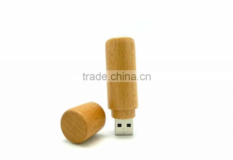 hot sell gift gadget wooden keychain USB stick