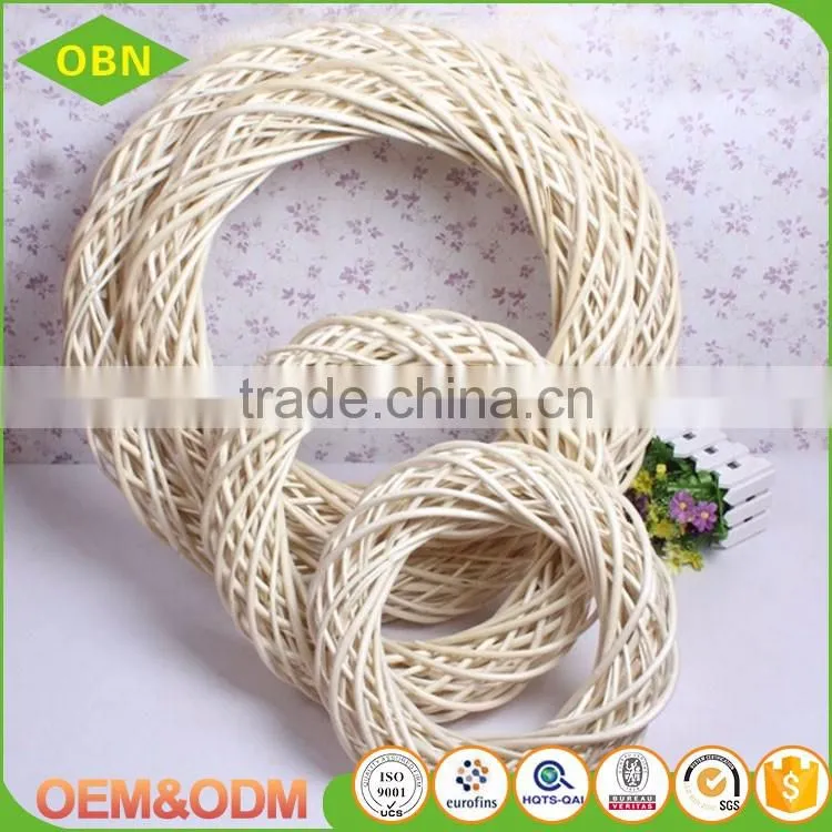 New arrival Artificial hand weaving willow wreath rattan decor wicker garland