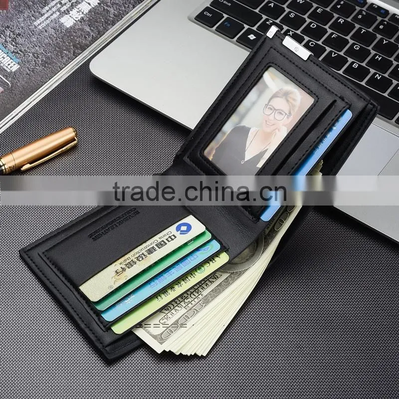 Men leather wallet/genuine leather wallet/black wallet