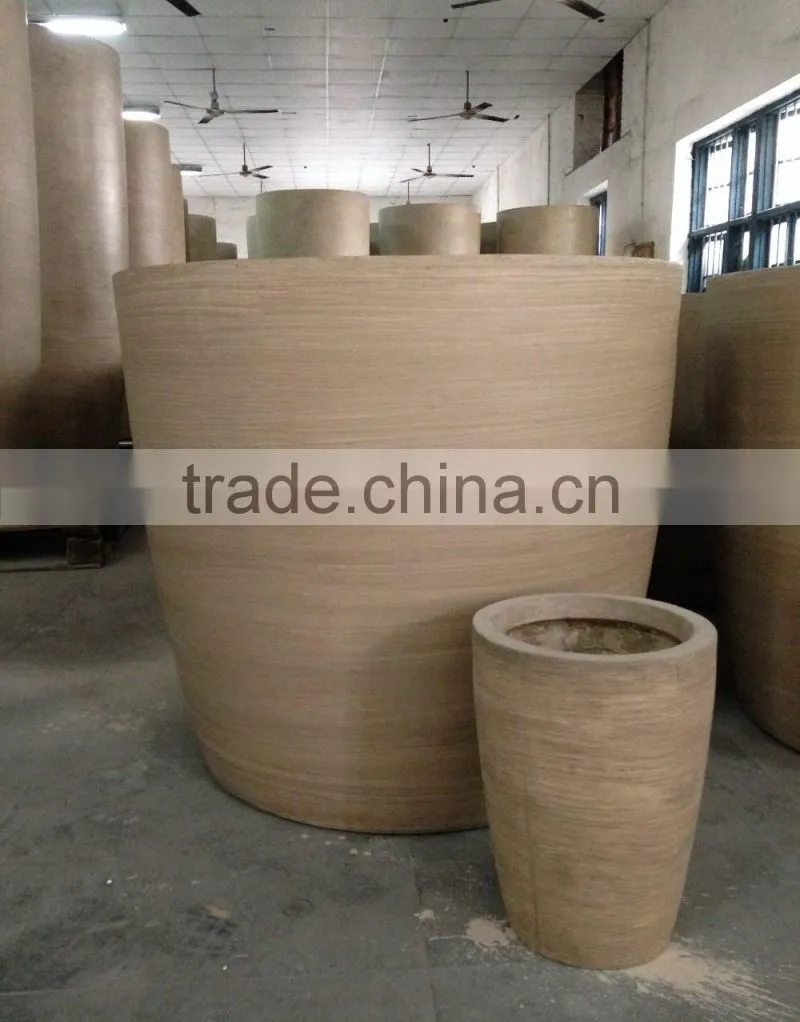 large fiberglass clay outdoor tree pot