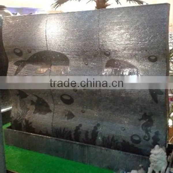 Outdoor Garden Granite Stone Dolphin Water Fountain For Decor