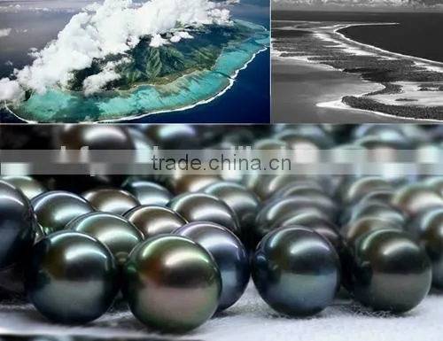 14-15mm AAA natural tahitian pearl strand