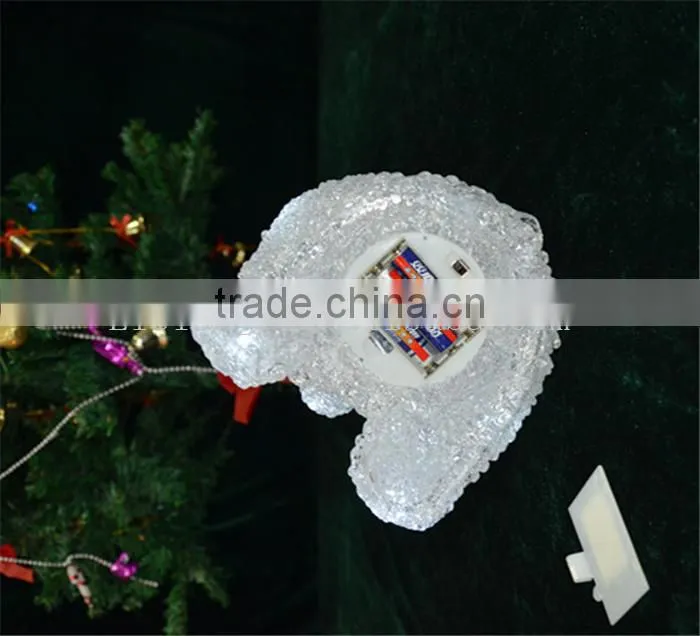 Battery operated led light acrylic snowman christmas gift