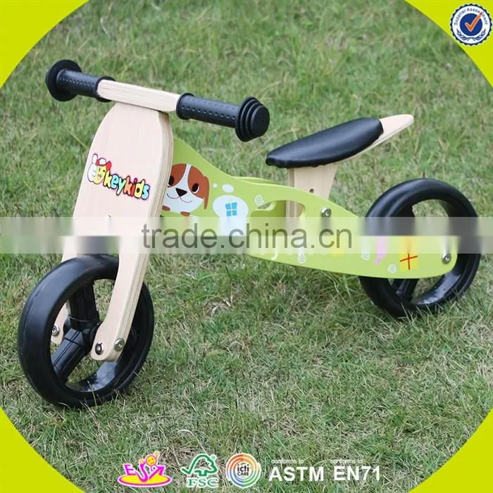 2017 New design wooden balance bike toy children wooden balance bike toy baby wooden balance bike toy W16C098