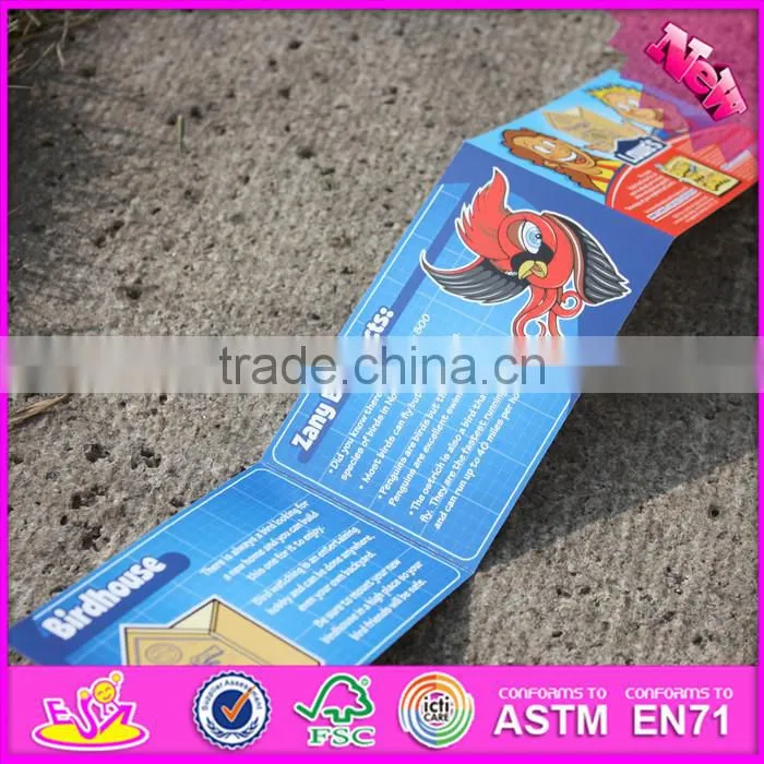 2016 new fashion funny children wooden bird house W03B049