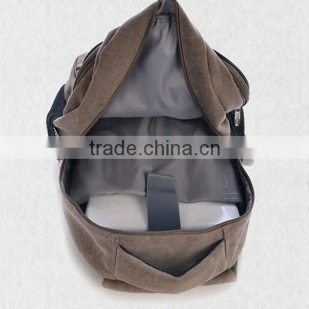 High quality Canvas school backpack for laptop