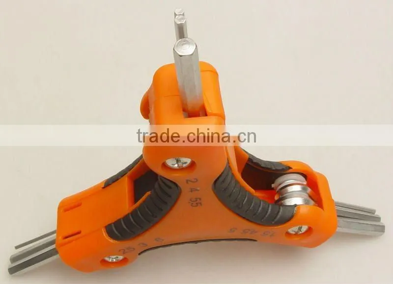 9pc Foldable Hex Key Wrench Set