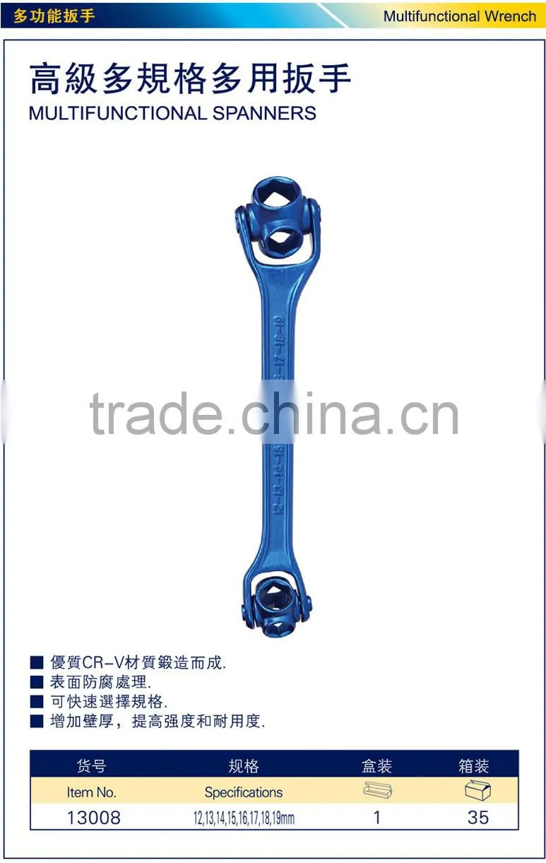multifunctional wrench,adjustable wrenches,universal wrench