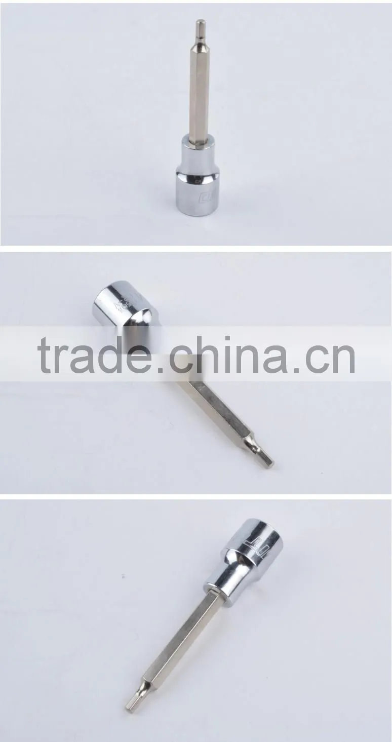 12.5mm hex screwdriver bit socket,1/2" hex bit socket 100mm length ,12.5mm hex drive bit socket