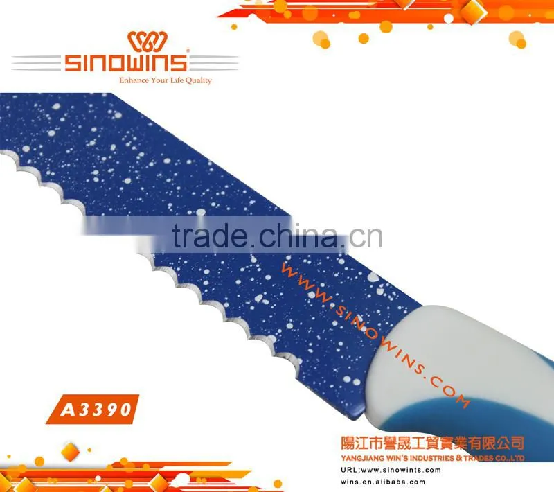 A3390-2 New design Hot Sale High Quality Stainless Steel Kitchen Knife Set with Non-stick Coating