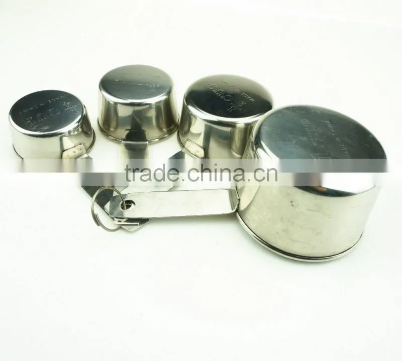 42137 4pcs Stainless Steel Nesting Measuring Cups and Spoons Set