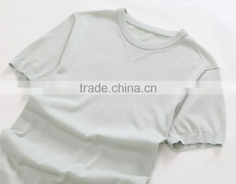 custom 100% fine cotton white plain t shirt
