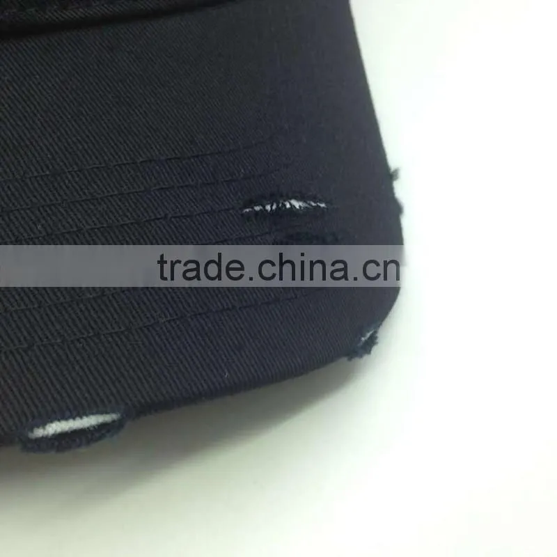 100%Cotton Distressed Baseball Cap Custom Color And Logo