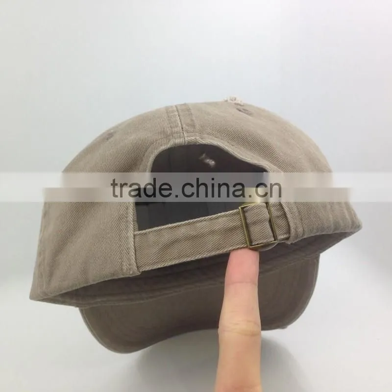6 Panel Washed Distressed Dad Cap With Custom Logo