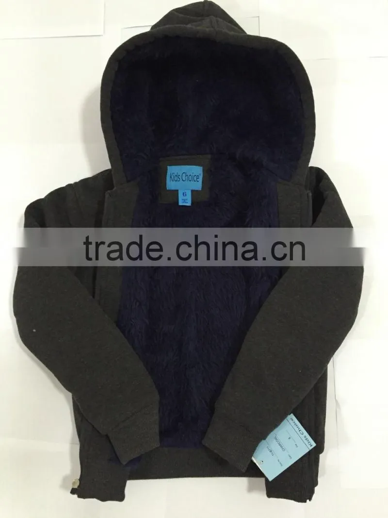 wholesale Children grey color warm coat kids winter clothing sale