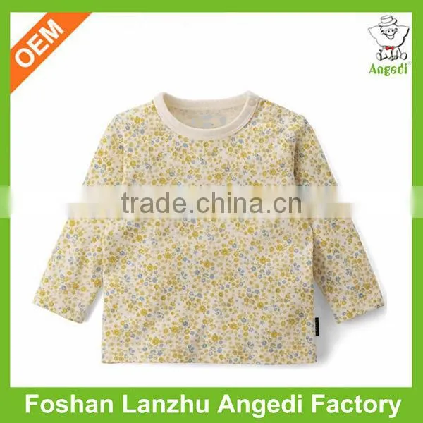 custom unisex baby long sleeve pullover t shirt design all over printing