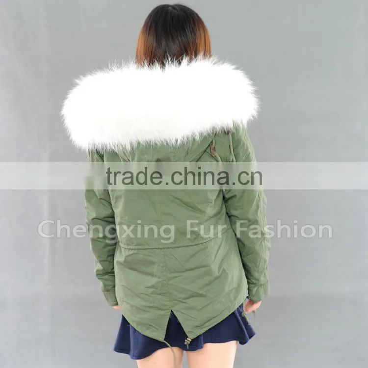 CX-G-P-01 High quality winter durable windproof Genuine Fox Fur Parka for Ladies