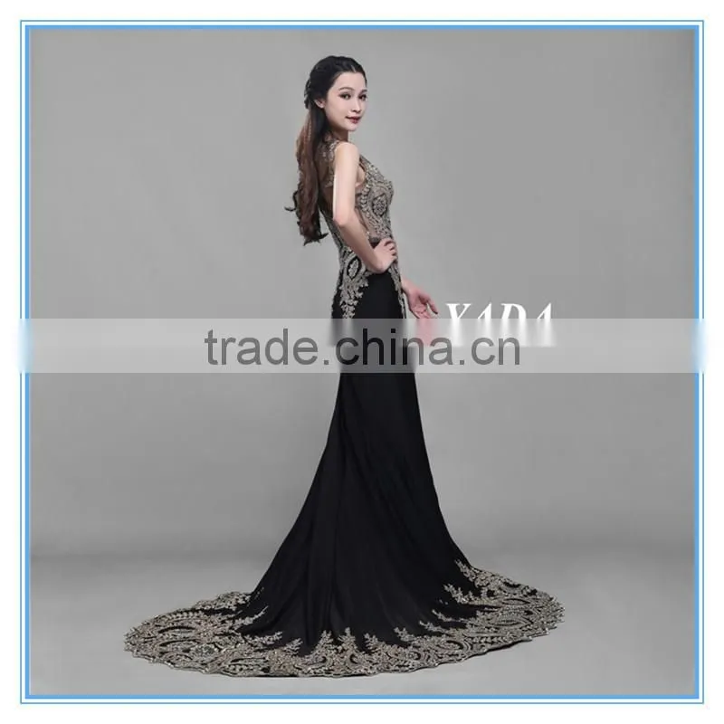 Elegant Lace Beaded Embroidery Mermaid Long Evening Dress