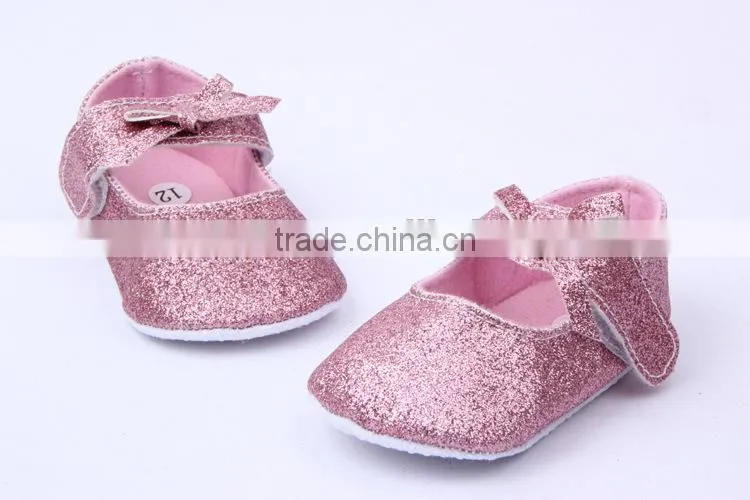 214 brand new infant baby girls glitter shoes fashion newborn baby soft cotton prewalker baby shoe