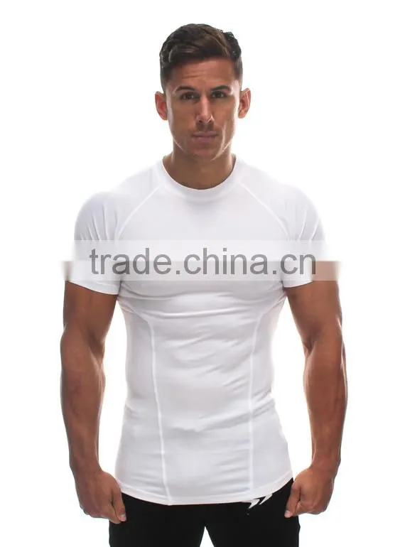 muscle tee shirts stretch cotton t shirt plain blank t-shirt