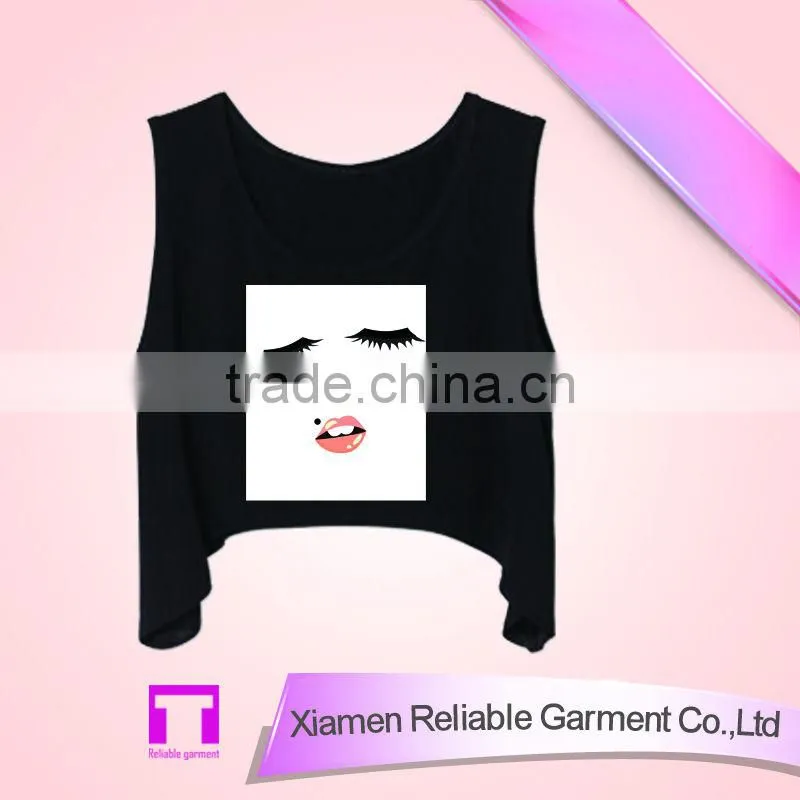 100%cotton girls clothing summer top fashion cheap chinese tank top wholesale