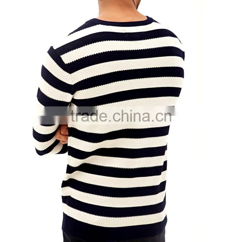fashion simple style striped knitted T-topper men sweaters