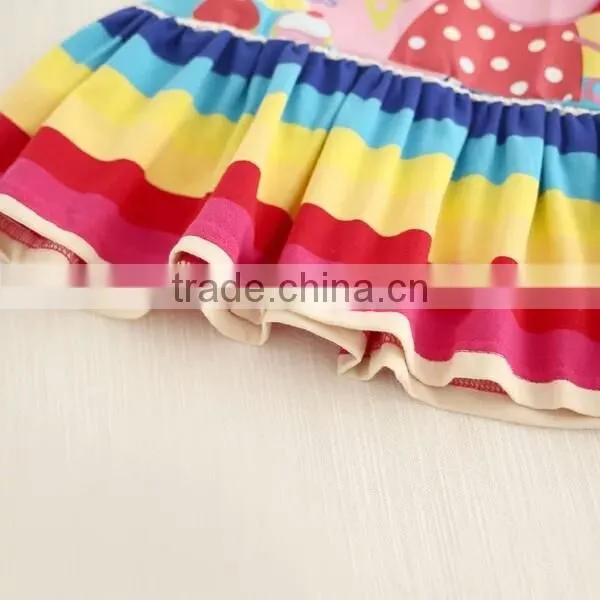 summer dresses pig printed cotton dresses cute baby girls dresses