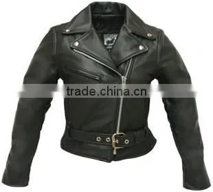 Leather motorbike jacket