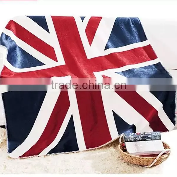 Holiday gift blanket winter warm flag fleece blanket