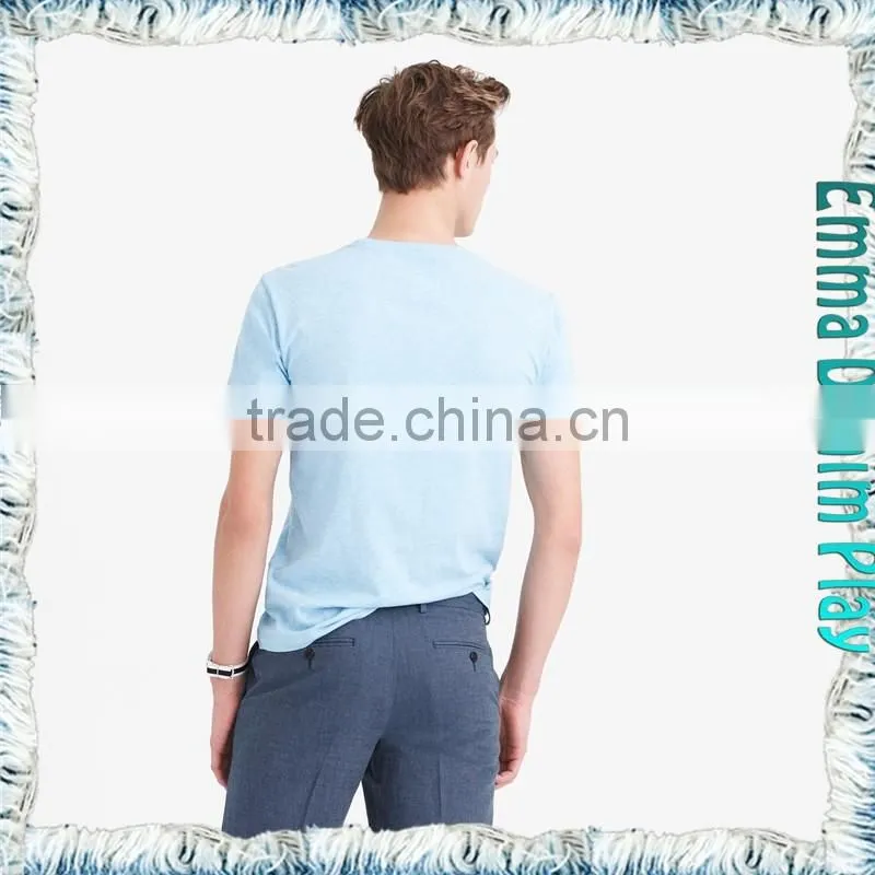 2017 Latest Men Plain Custom Fit High Grade Solid Color O-Neck T-Shirts