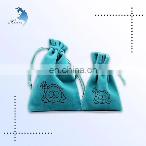 Custom design embroidered velvet fabric package multi-function silk velvet fabric screen printing velvet bag