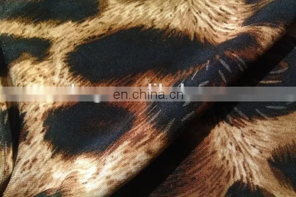 shaoxing winfar Textile Open End Spinning 30s Rayon Viscose Spandex Leopard Printed Fabric For Clothing