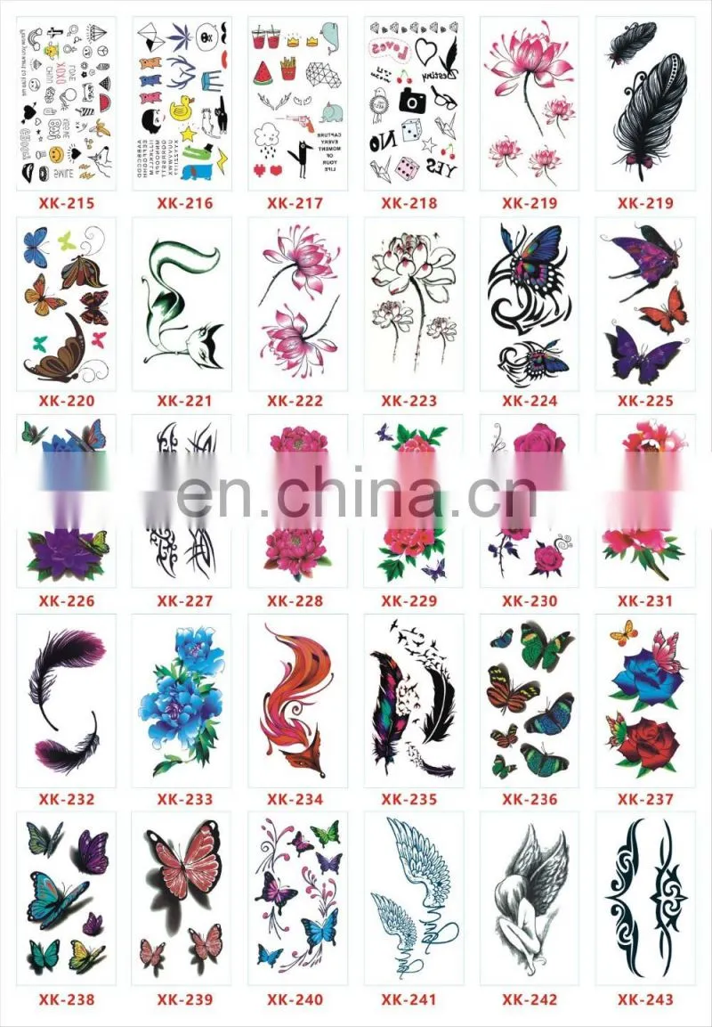 Wholesale Customized Temporary Tattoo Paper Temporary Tattoo Sticker Temporary Tattoo