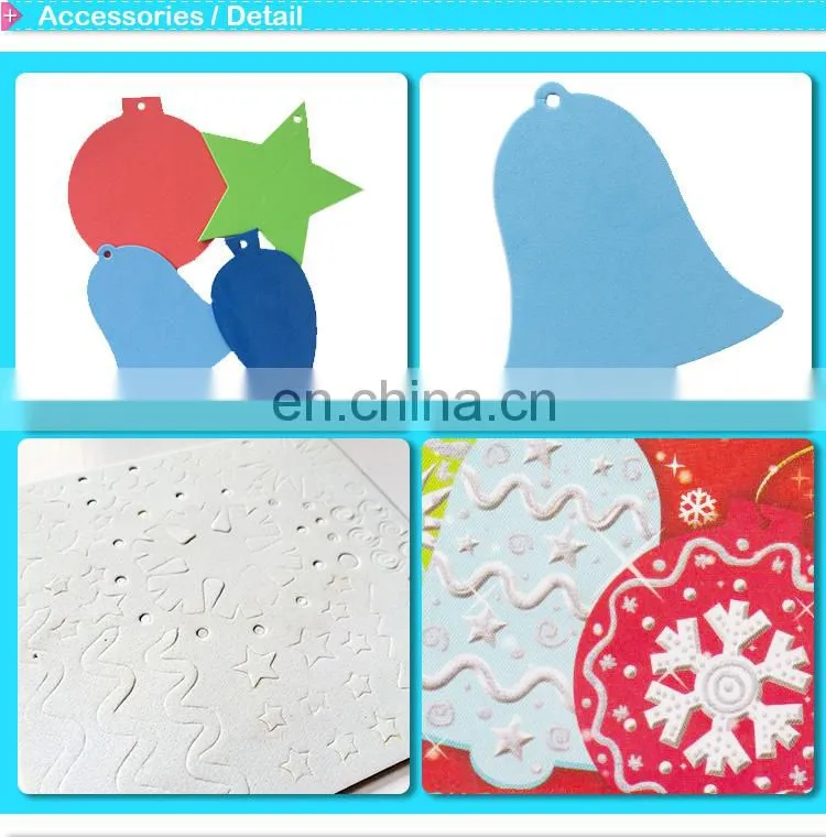 2017 hotsale 3D EVA christmas ginger bell and snow flake decoration