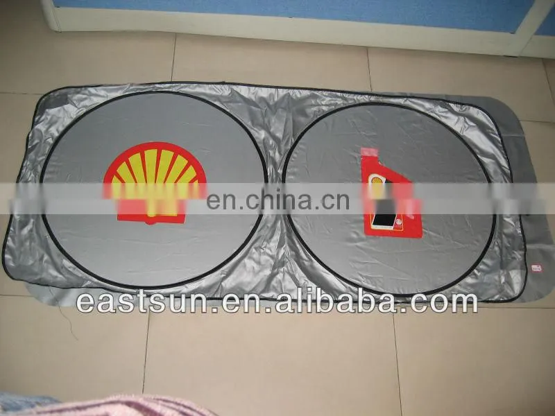 silver polyester foldable Car front sunshade