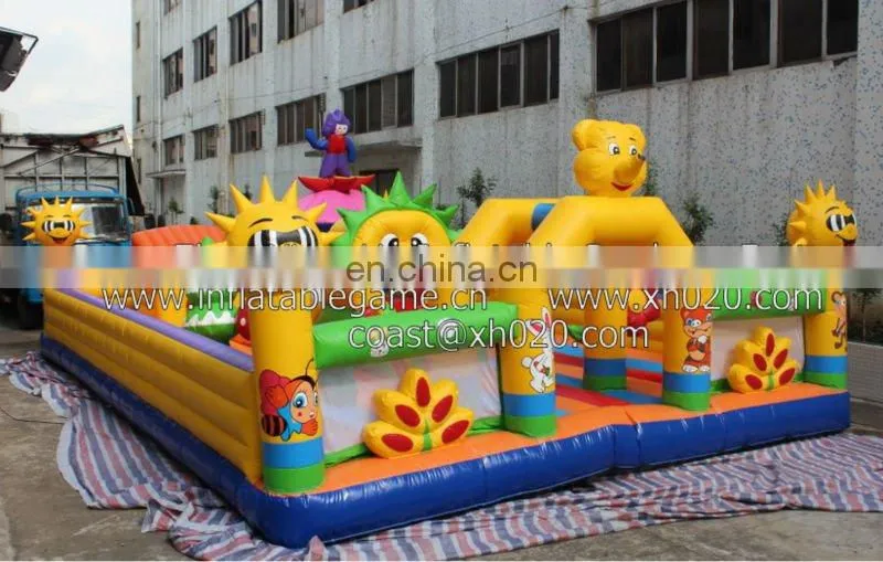 Endless fun and populare outdoor or indoor commercial grade vinyl tarpaulin FU048 inflatable playground