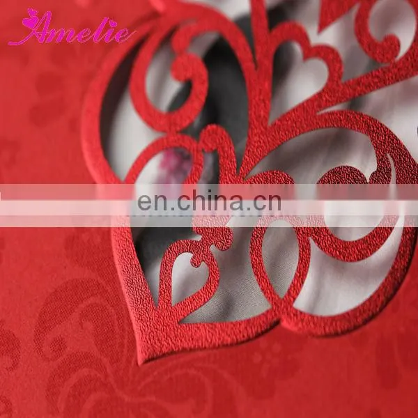 ACW2007 Red Stock Lovely Wedding Invitations Cards