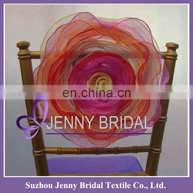 FL029A artificial organza purple wedding rose flower