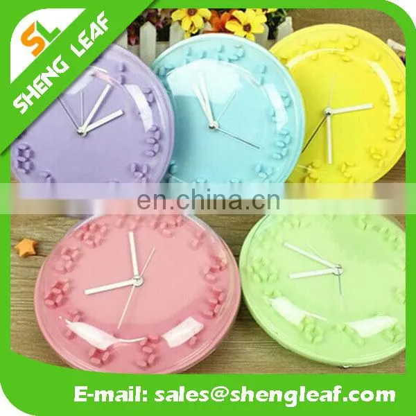 Wholesale personality candy color stereoscopic round table clock