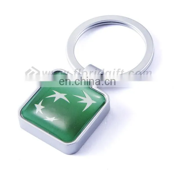 Hot sale custom metal keychain with epoxy logo for gift