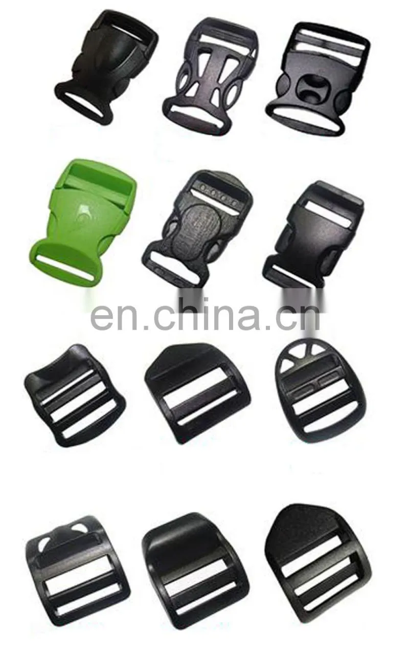 Design & manufacture your own brand plastic bag buckle , plastic belt buckle & plastic belt slide buckle