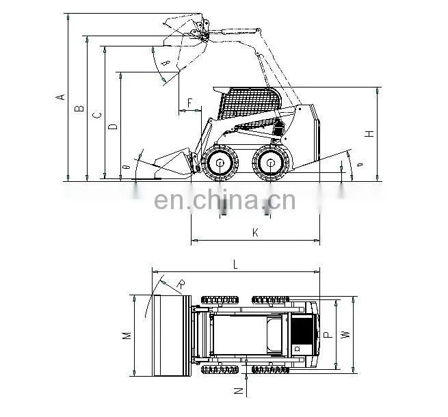 China HYSOON cheap HY700 skid steer for sale