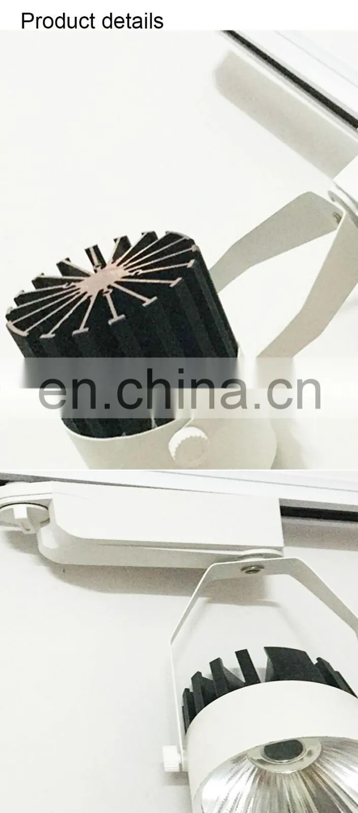30w led shop light flexible adjustable rotating track rail light for exhibition hall