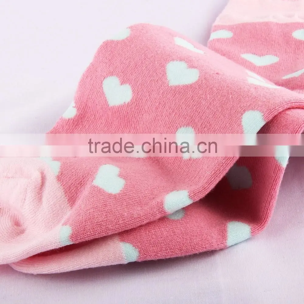 Lovely heart women colorful knitted cotton socks wholesale2016